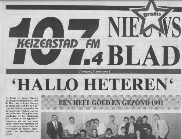 Januari 1991, Keizerstad 107 voegt Heteren bij het uitzendgebied